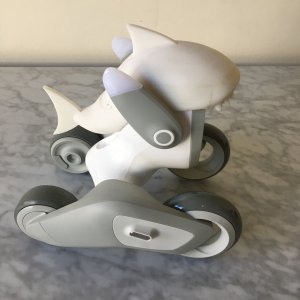 Loona Petbot robot 3D printed shark hat