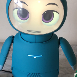 Moxie robot with new custom eye colours