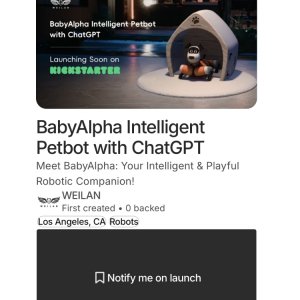 Weilan’s BabyAlpha robot dog Kickstarter launch