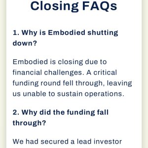 Embodied Inc shutdown