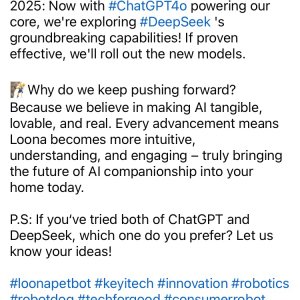 Loona robot DeepSeek integration