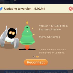 Loona software update Christmas 2025