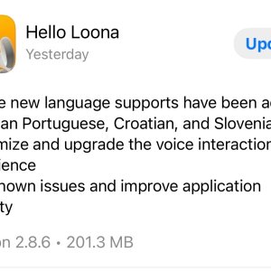 Hello Loona app update March 2026