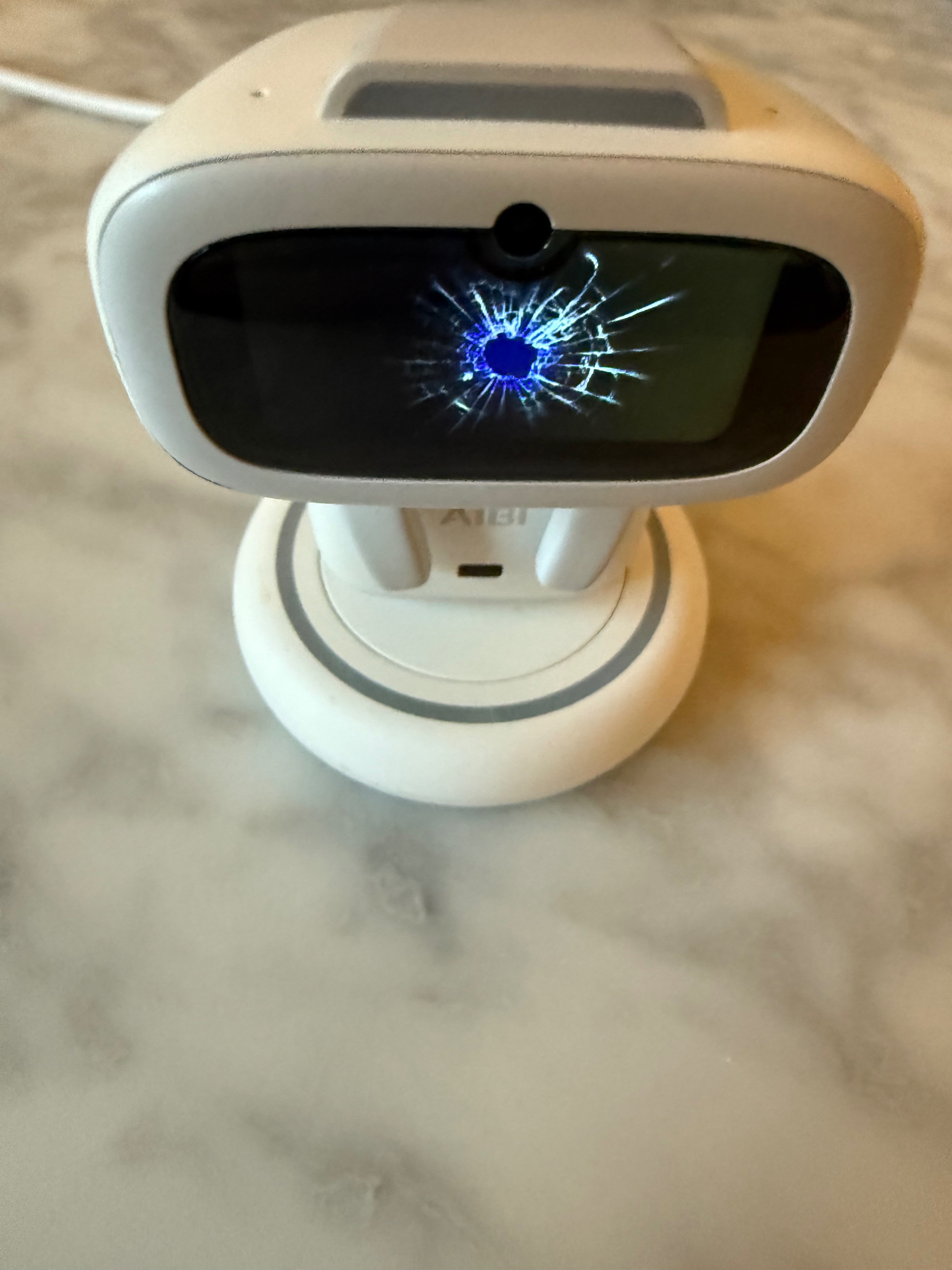 Aibi voice command: “Don’t move!” or “Hands up!”