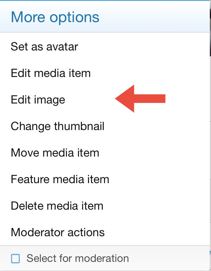 Click Edit Image to change orientation of your photos.