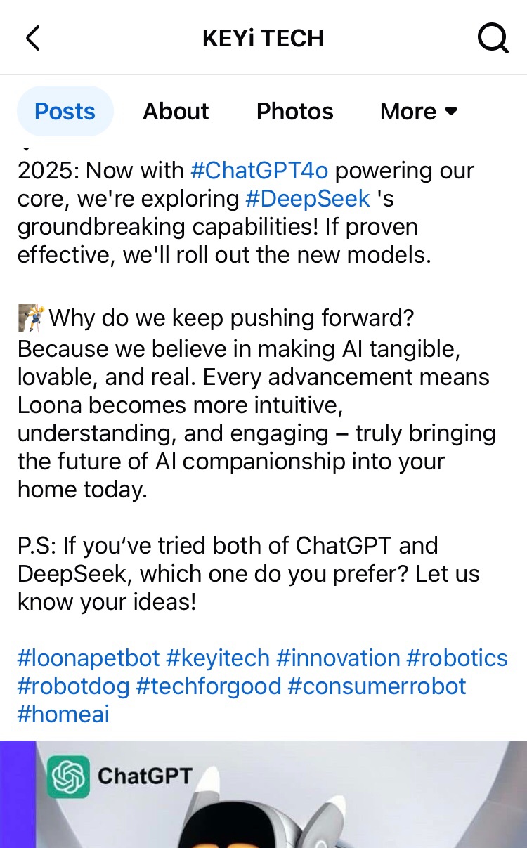 Loona robot DeepSeek integration