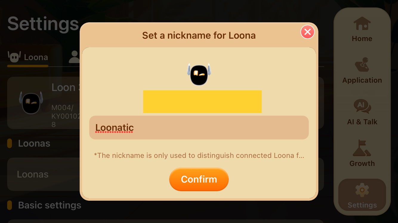 Loona robot nickname