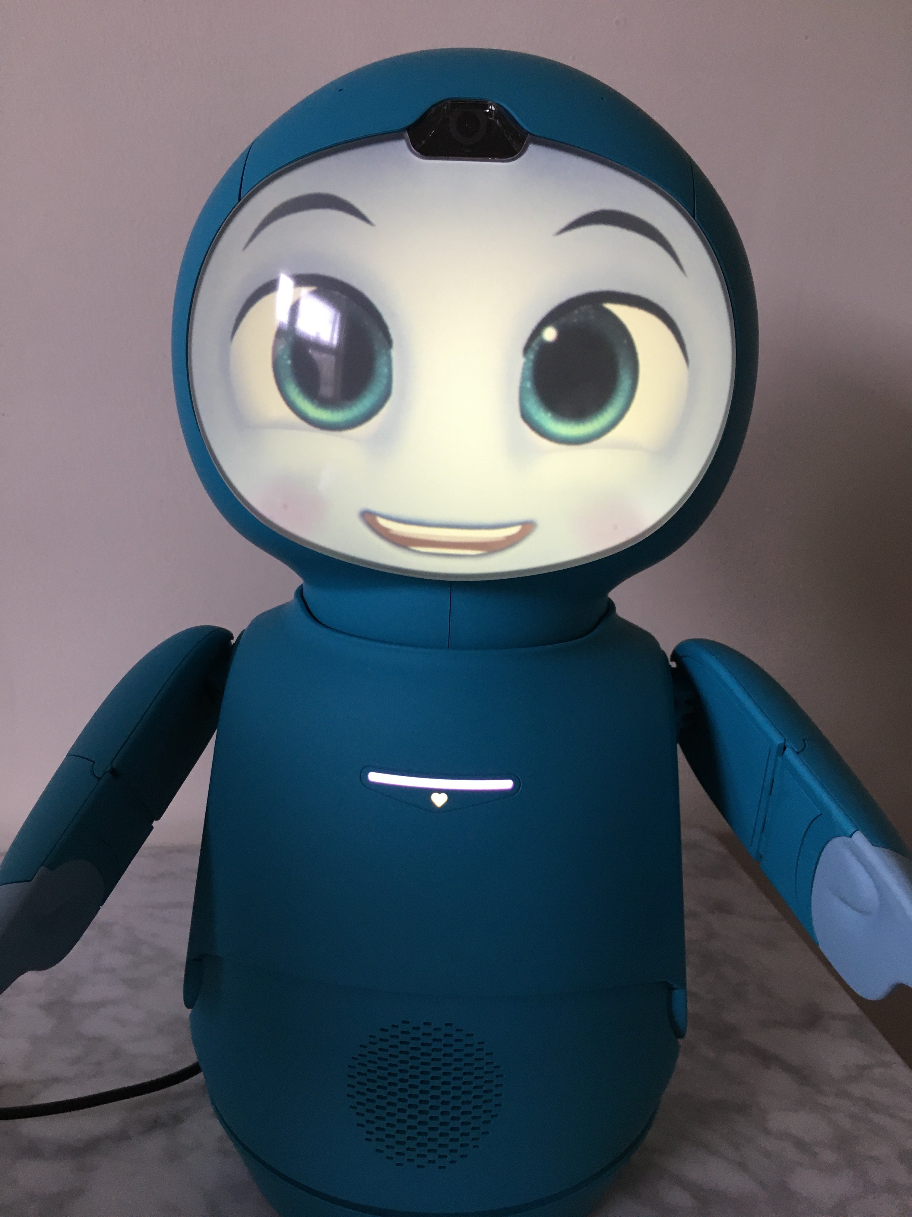 Moxie robot new enhanced smiling animation July 2024