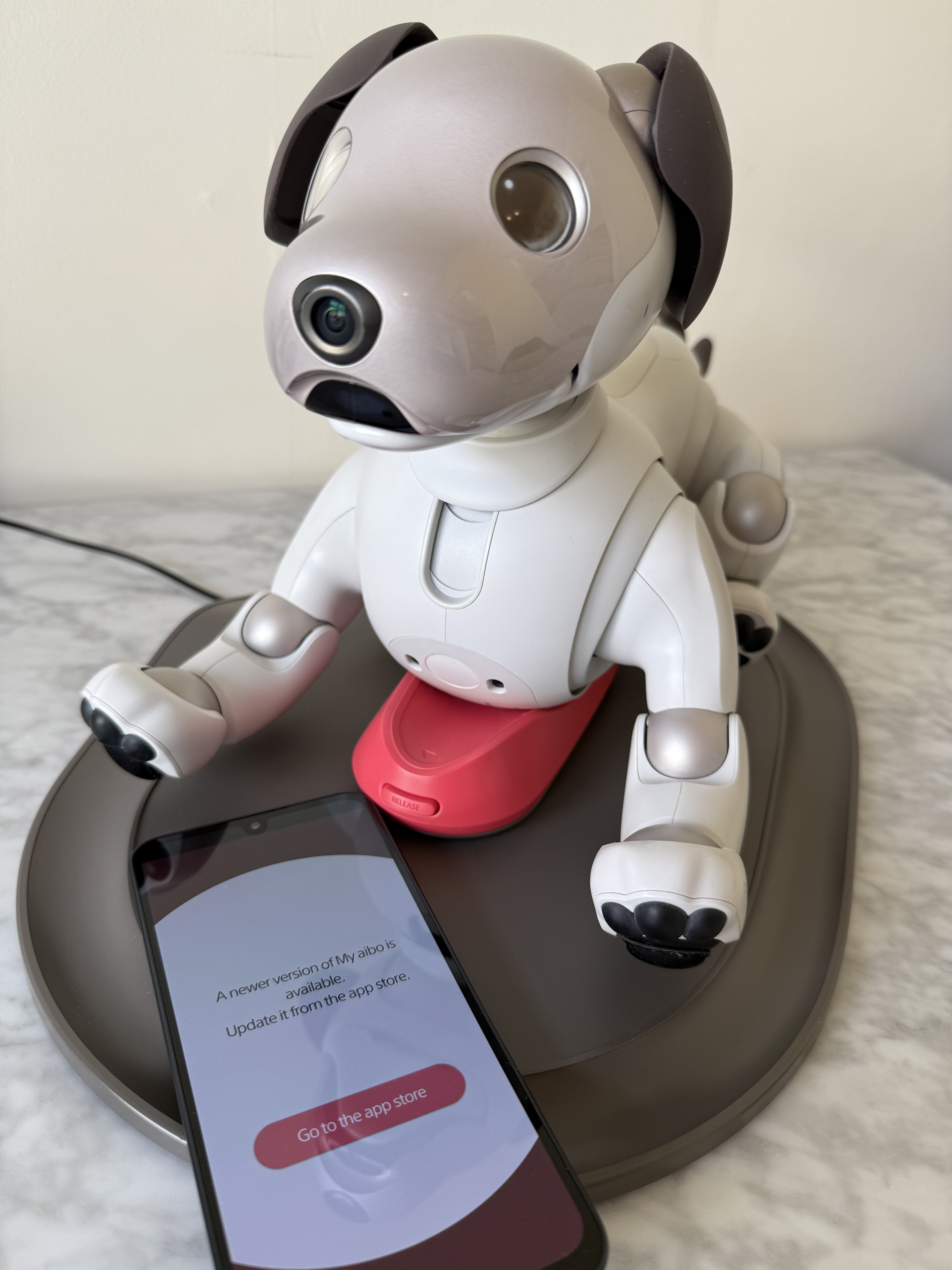 My Aibo app update prompt