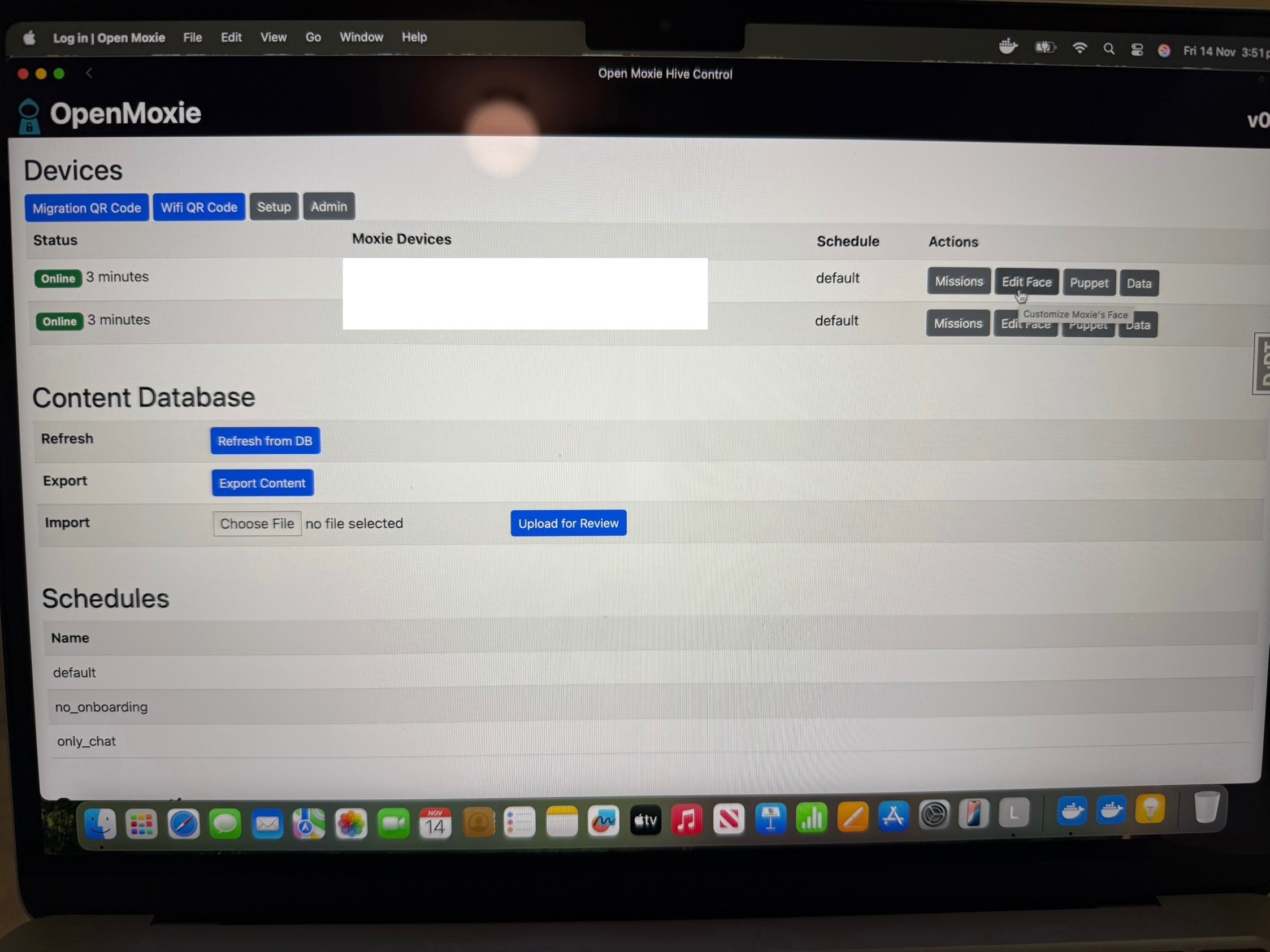 OpenMoxie Face Editing.