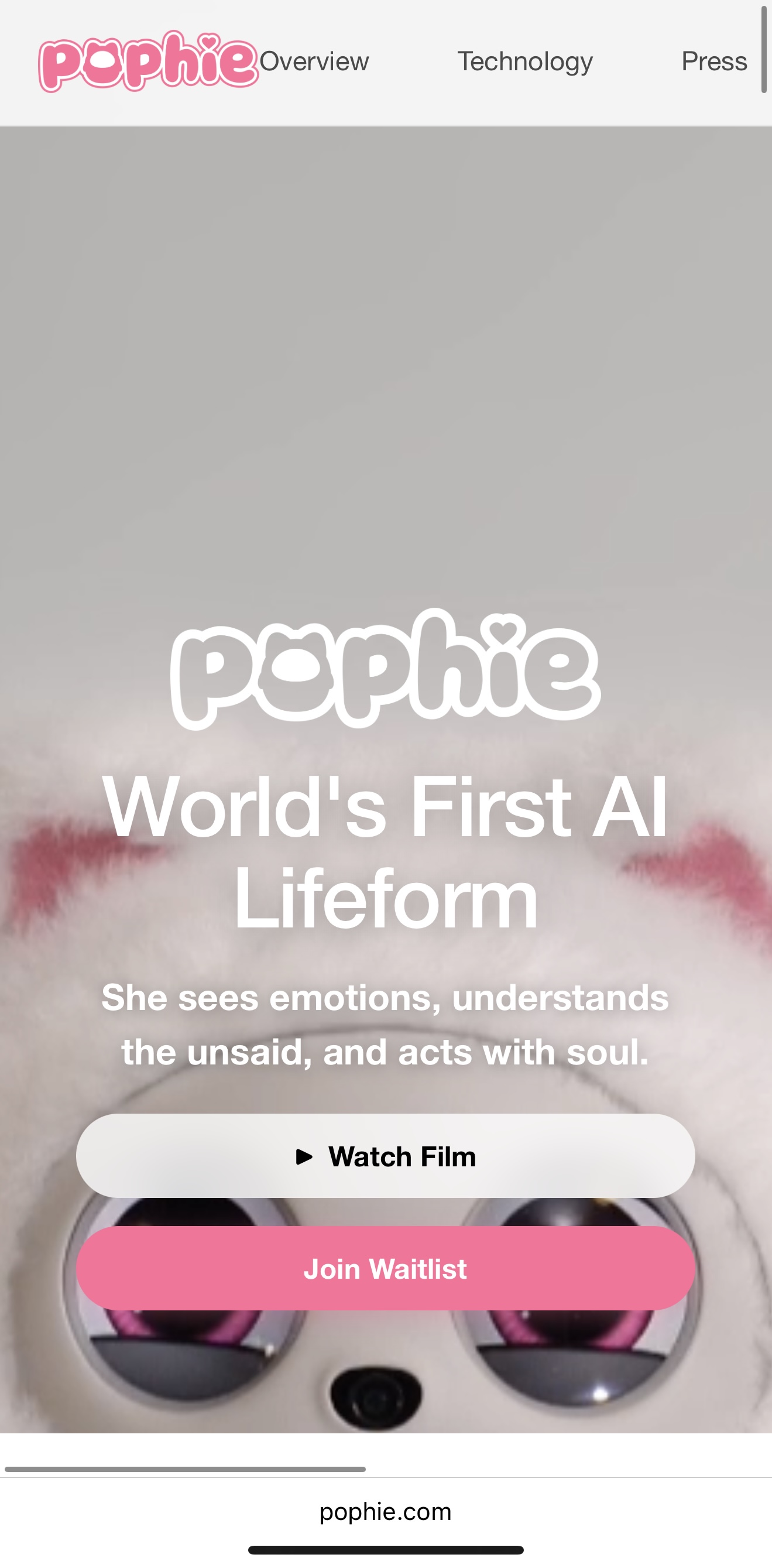 Pophie robot official website