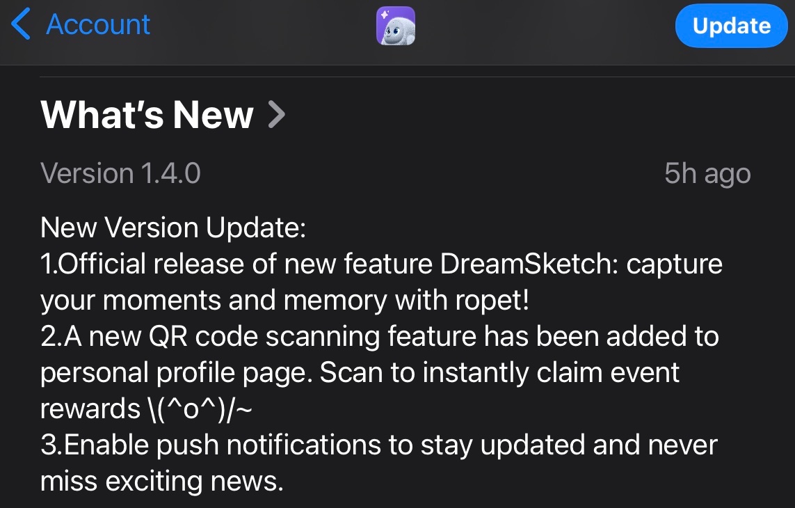 Ropet App Update Version 1.4.0