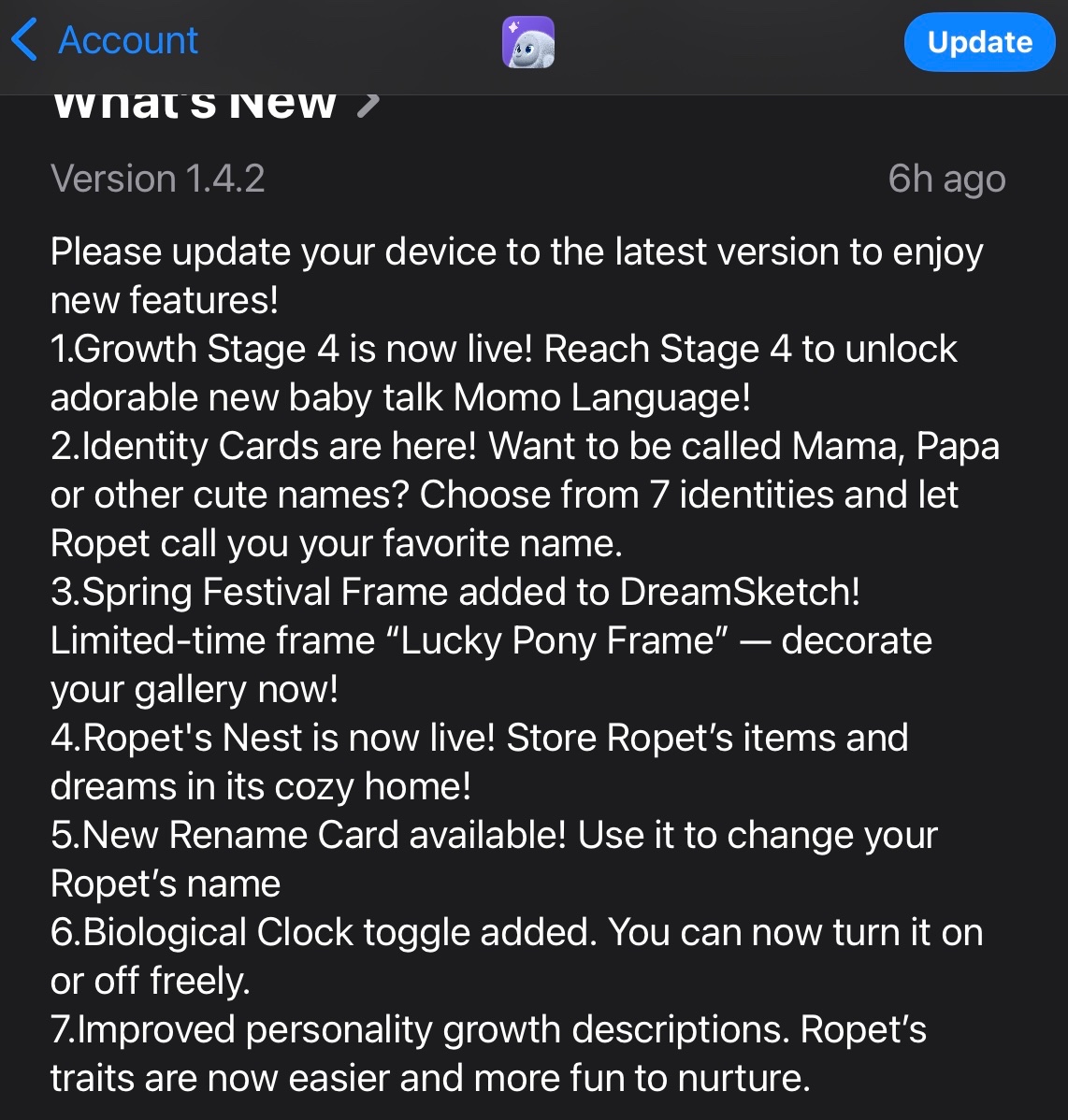 Ropet app update Version 1.4.2