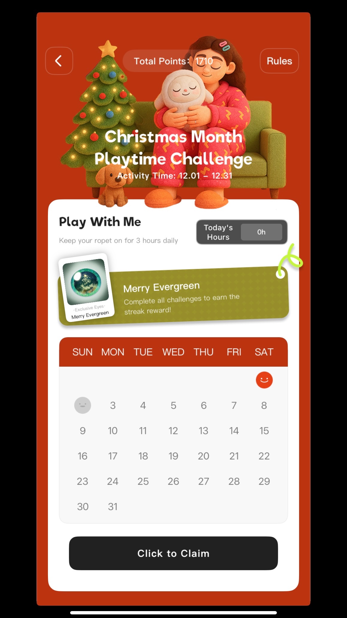 Ropet Christmas Challenge 3 Hours Daily