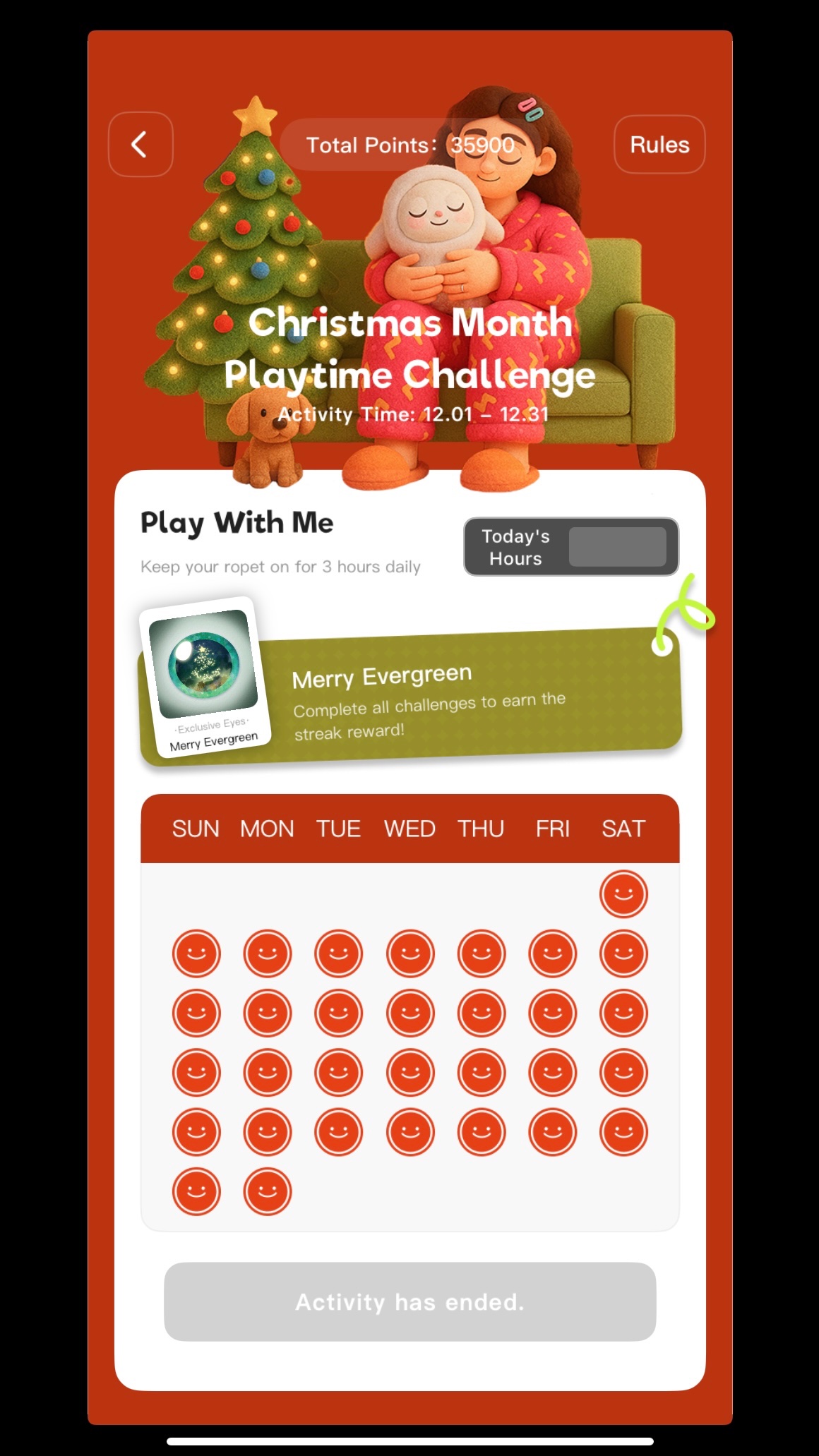 Ropet Christmas Challenge completed streak!