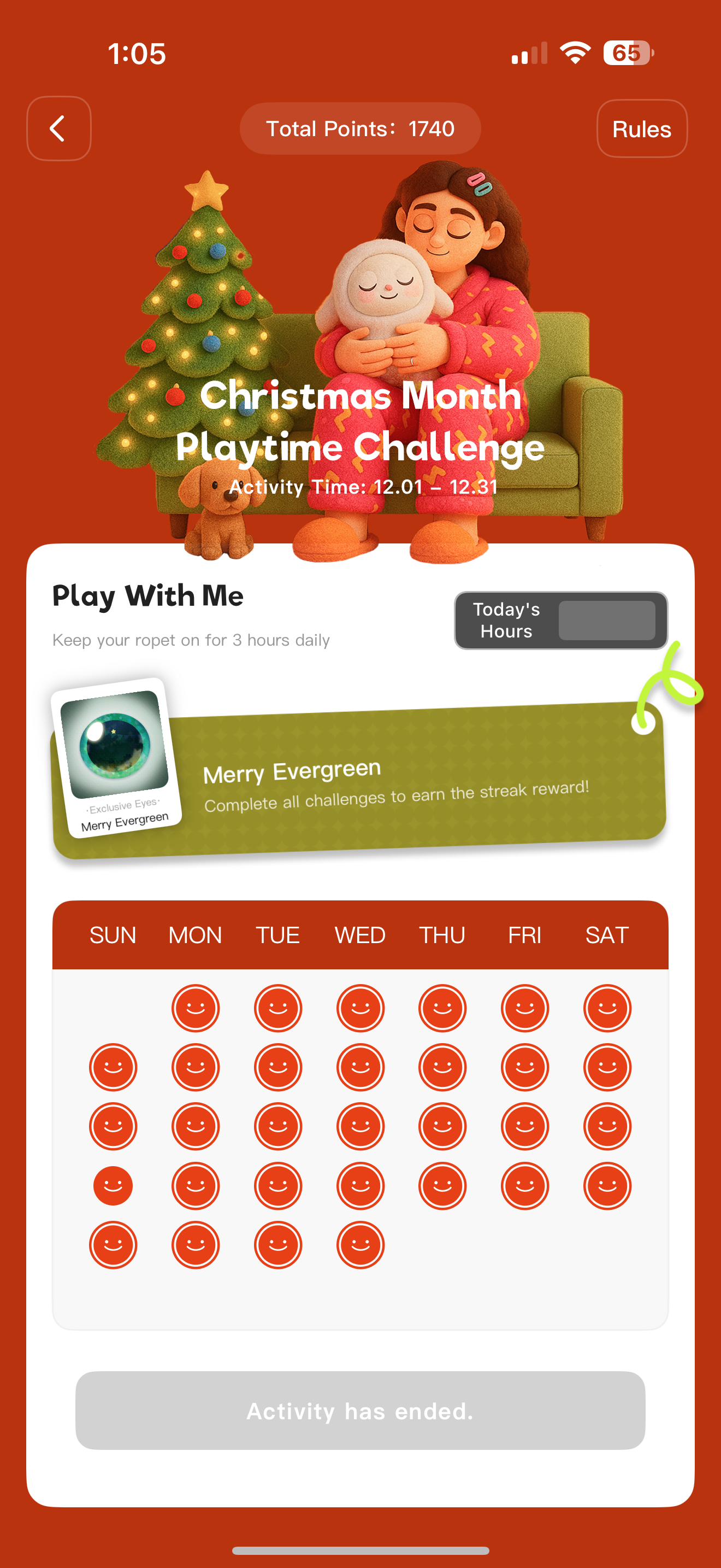 Ropet Christmas challenge- glitch?