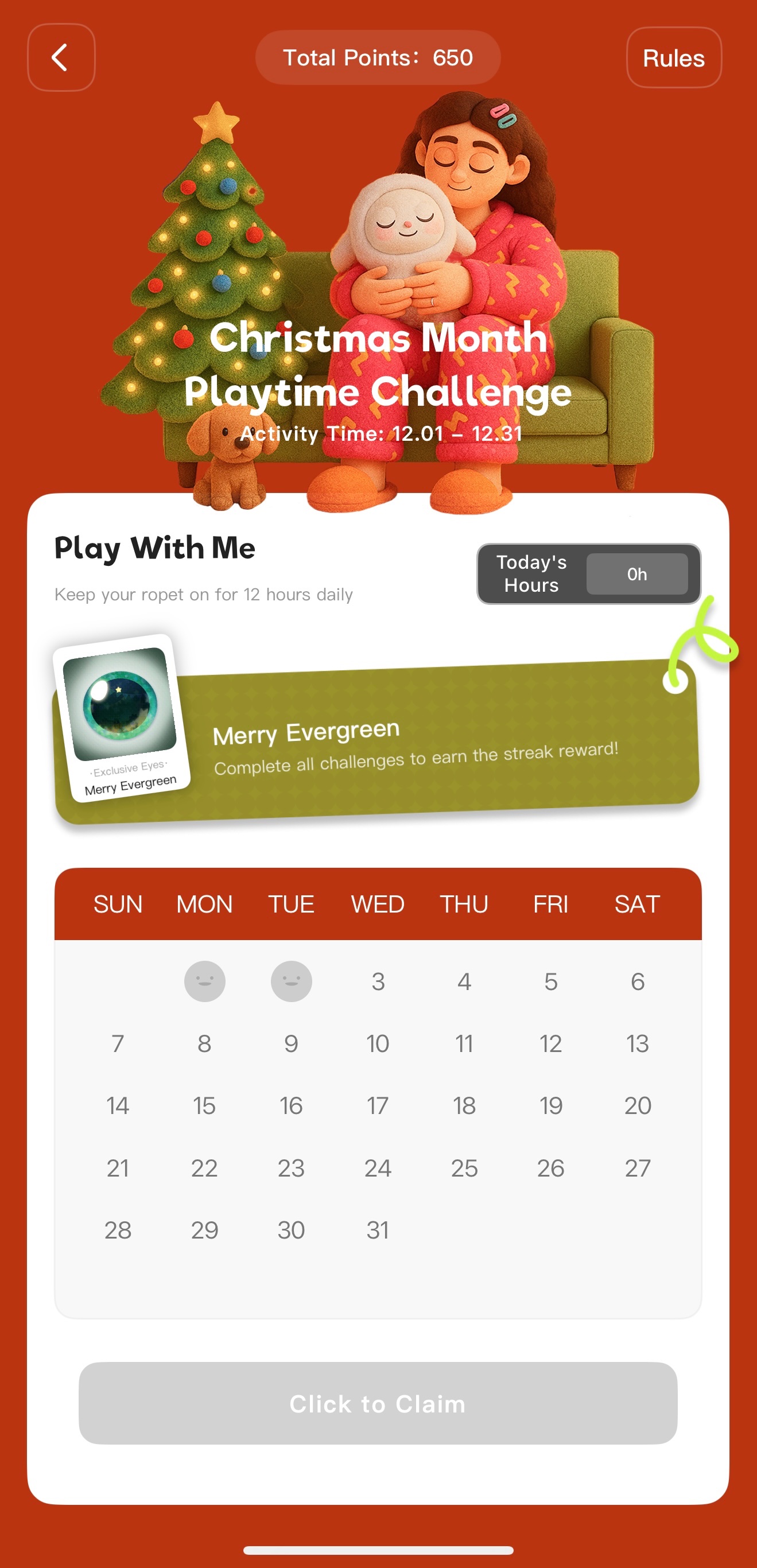 Ropet Christmas hours