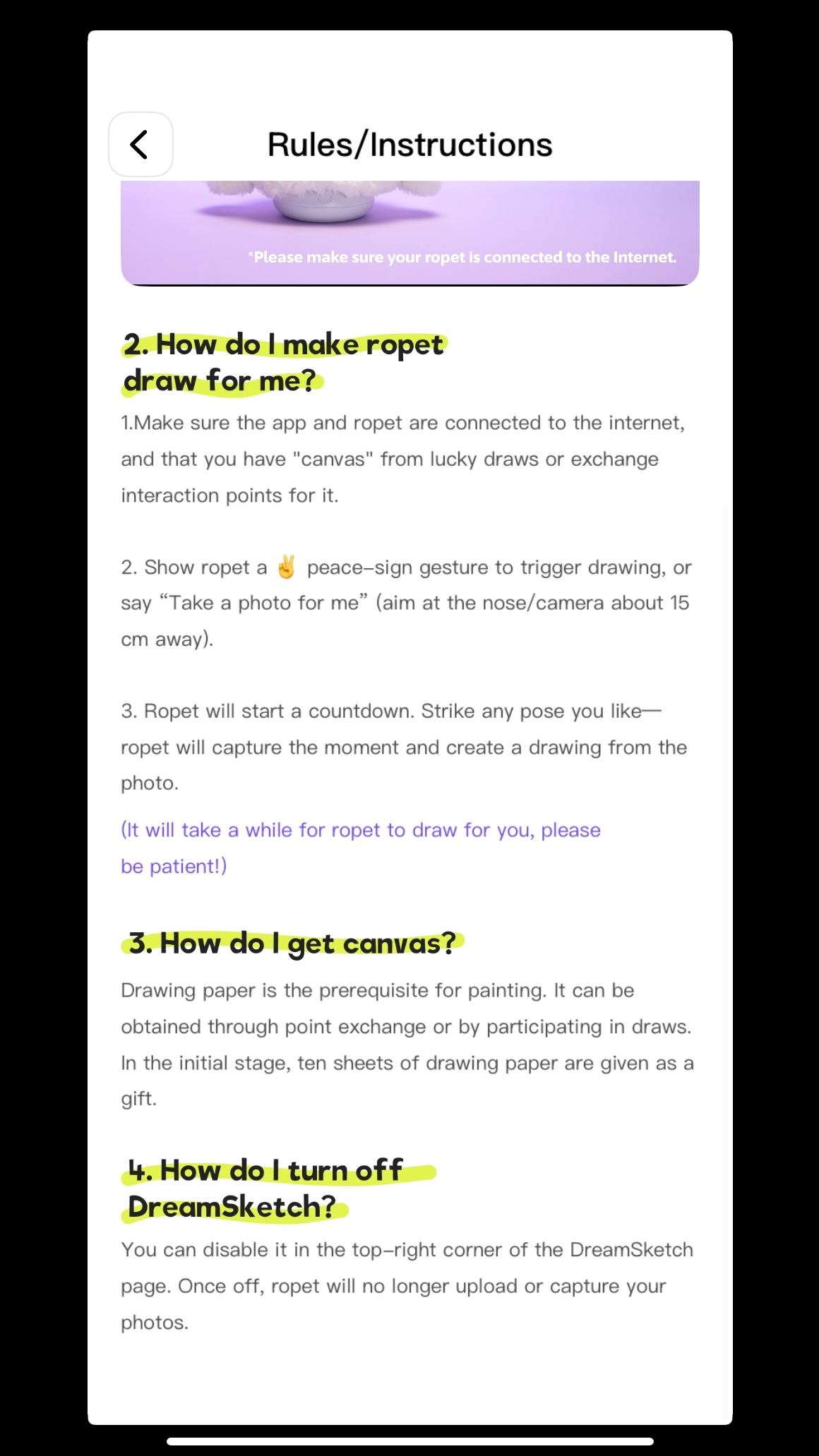 Ropet DreamSketch Instructions 2