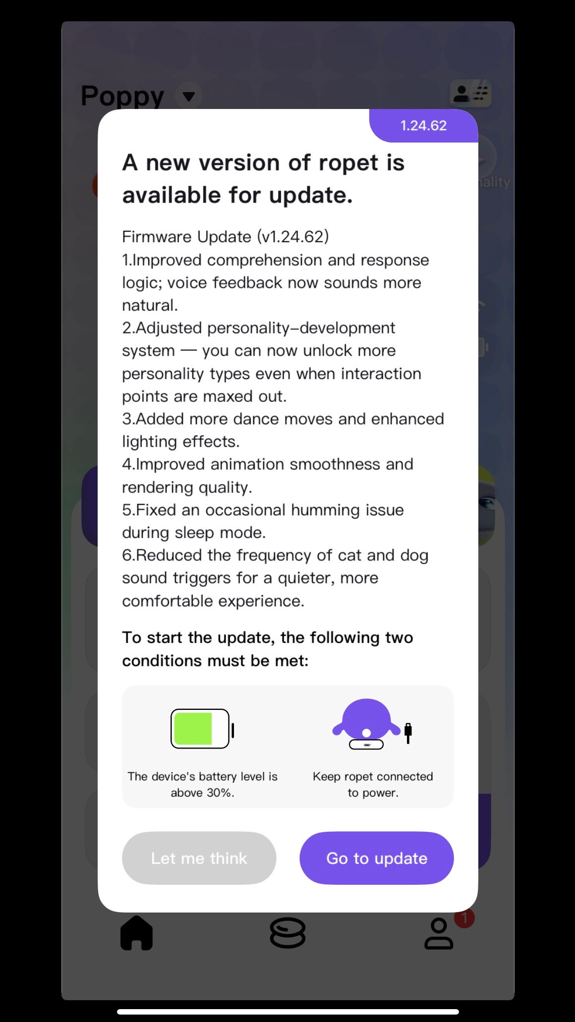 Ropet Update Version 1.24.62
