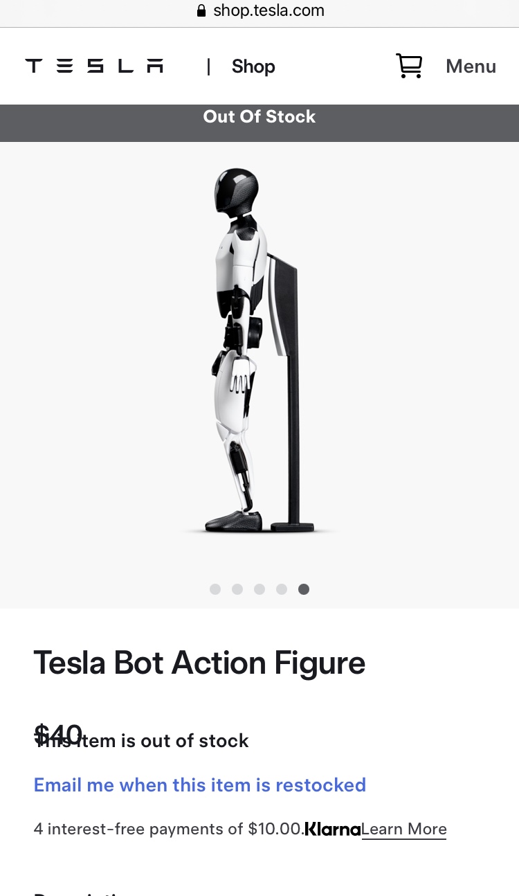 Tesla Optimus Action Figure